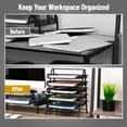 thumbnail image 6 of Mind Reader Desk Organizer with 5 Sliding Trays, Black, 6 of 7