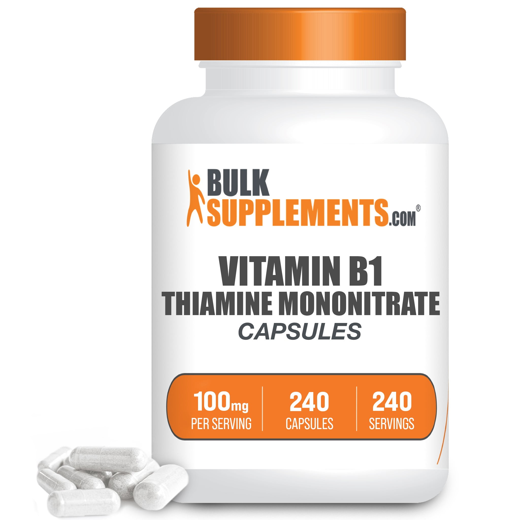 Thiamine Mononitrate (Vitamin B1) Capsules, 100mg