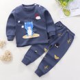 thumbnail image 2 of Jamsmile Toddler Boys Outfit Sets Children Cute Long Sleeve Print Shirts Tops And Pants 2PCS Child Kids Outfits, 2 of 3
