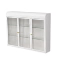 thumbnail image 3 of White 3 Door Arched Wall Cabinet With Glass. Elevate Your Rice Storage. Generous Quality Materials. Easy Installation. Stylish Mounted Glass - White. Enhance Bathroom Accessories Spacious Storage, 3 of 7