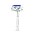 thumbnail image 3 of ANGARA Natural Pear 1.1 ct Tanzanite Ring with Diamond Halo in 14K White Gold for Women (Size-8x6mm) | December Birthstone, Birthday, Anniversary, Jewelry Gift for Women | Natural Tanzanite Ring, 3 of 9