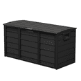 thumbnail image 6 of SUNCROWN 75 Gallon Deck Storage Box Resin Outdoor Storage Container with Handles-Black, 6 of 10