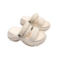 thumbnail image 5 of Zapatillas de mujer con suela gruesa de 6 cm para usar en verano, sandalias exquisitas y de moda, zapatos de playa, zapatillas de suela gruesa suaves para exteriores, 5 of 5