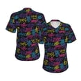 thumbnail image 3 of Yiaed Graffiti Art Print Women's T Shirt V-Neck Short Sleeve Shirt Casual Breathable Tee Summer Tops-Small, 3 of 5