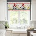 thumbnail image 3 of Spring Gnome Window Curtain Set with Tiers and Valance, 3 Pieces Rod Pocket Valances Dwarf Daisies Ladybirds Floral Flowers Window Treatment Semi Sheer Kitchen Bedroom Farmhouse Decor (52" W x 18" L), 3 of 5