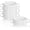 Moon White, variant on Onion Soup Bowls with Handles, 12-Ounce Stackable Soup Crocks, Ceramic Soup Bowls Dishwasher, Oven, Microwave Safe, Large Ramekins Bowls Set of 4 (White)
