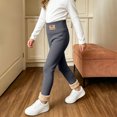 thumbnail image 4 of Fancifize Fleece Lined Leggings for Girls High Waist Cotton Blend Legging Pants Winter Thermal Yoga Tights, 2-15 Years, 4 of 6