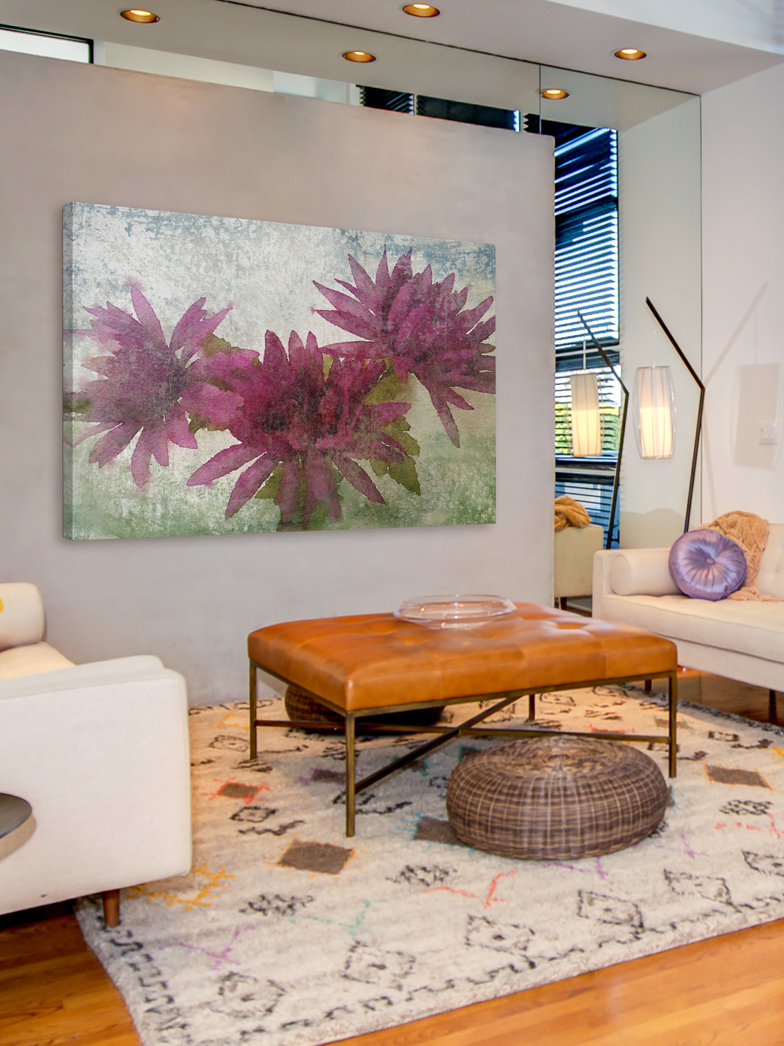 "Watercolor Garden 3" Painting Print on Wrapped Canvas