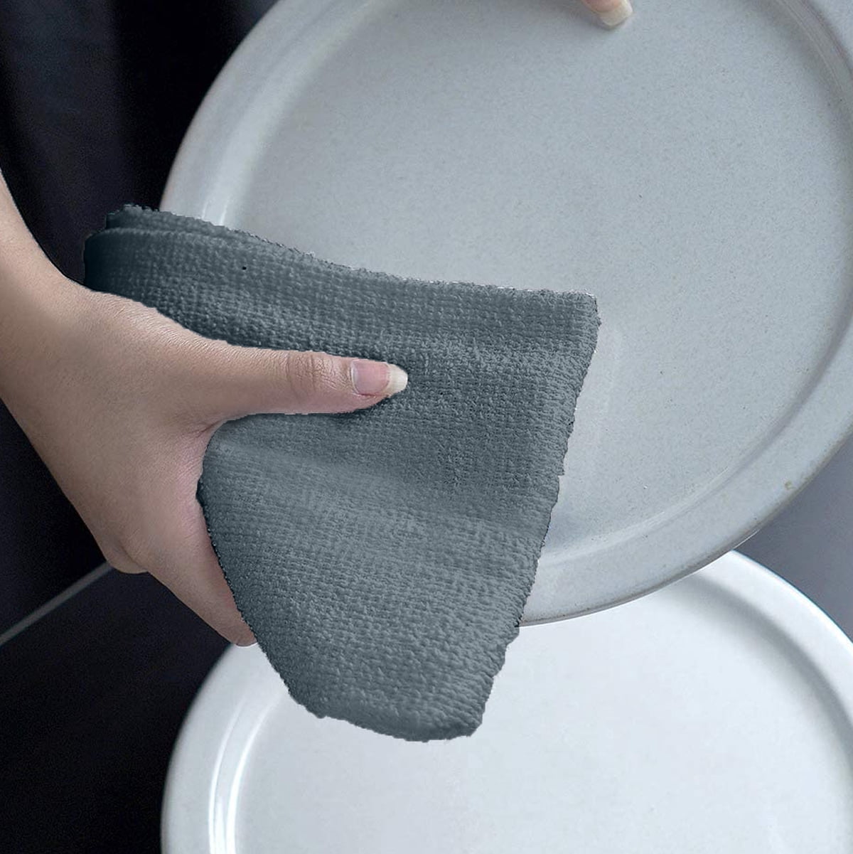 Avalon Towels Terry Bar Mop Towels (Value Pack of 60) Size 14"x17" – Absorbent and Durable, Multipurpose Towels, Cotton Cleaning Rags, Kitchen Towels, Restaurant Towels, Reusable Shop Rags (Grey)