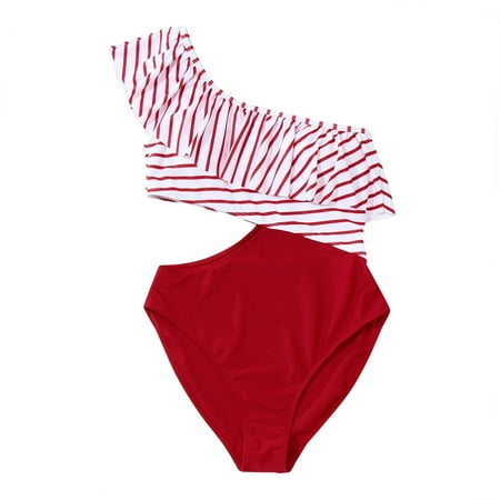 

Rovga Family Clothes Parent Child Bikini One-Piece Mother Daughter Swimsuit Suit Girls Bodysuit Swimsuit Family Wear