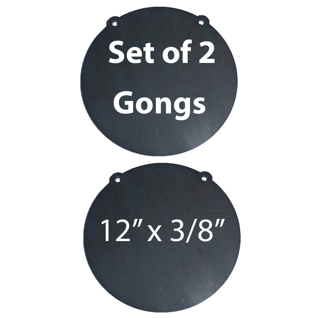 1/2" Thick AR500 Shooting Targets 12" Gongs Set Of TWO 