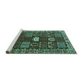 thumbnail image 2 of Ahgly Company Machine Washable Indoor Square Persian Turquoise Blue Traditional Area Rugs, 7' Square, 2 of 4