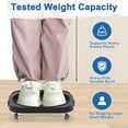 thumbnail image 3 of 2 Pack Plant Stand with Rolling Tray, 5 Gallon Water Bottle Jug Holder with 360° Rolling Swivel Casters Wheels,  11'' Heavy Duty Plant Caddy, Black, 3 of 7