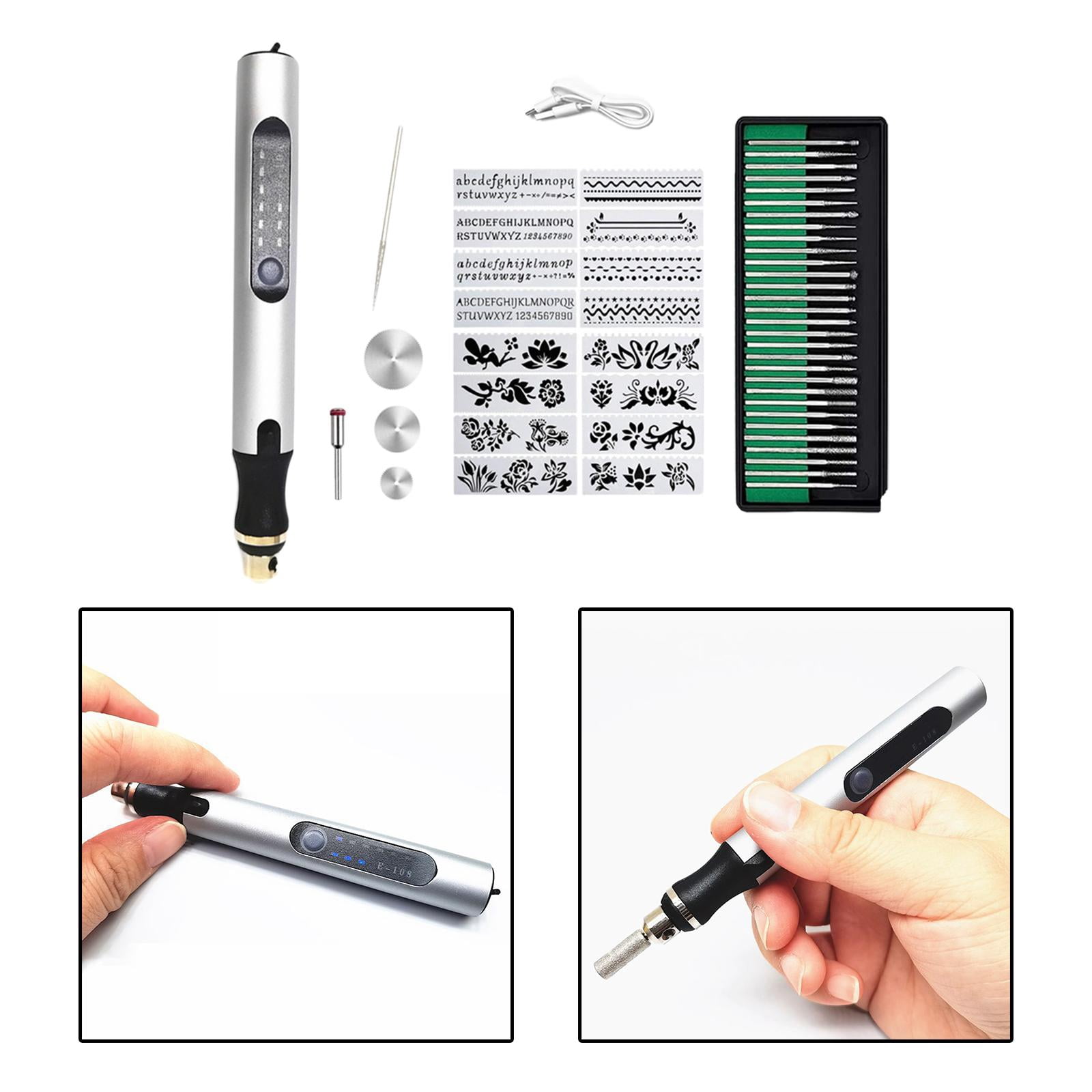 Nishiyuenyi DIY Engraver Pen Electric Engraving Tool Kit Handheld Carving Tool Engraving Pen