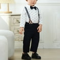thumbnail image 3 of Gerichy Toddler Baby Boy Clothes Fall Winter Outfit, Baby Boys Outfit 2PCS Children's Suit Boys English Gentleman Vest Set Piano Hosting Performance Dress Flower Boys Weekend Birthday Suit Boys Suit, 3 of 5