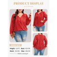 thumbnail image 3 of Blusa Eytino para mujer, talla grande, chifón, bohemio, estampado floral, roja, 3 of 6