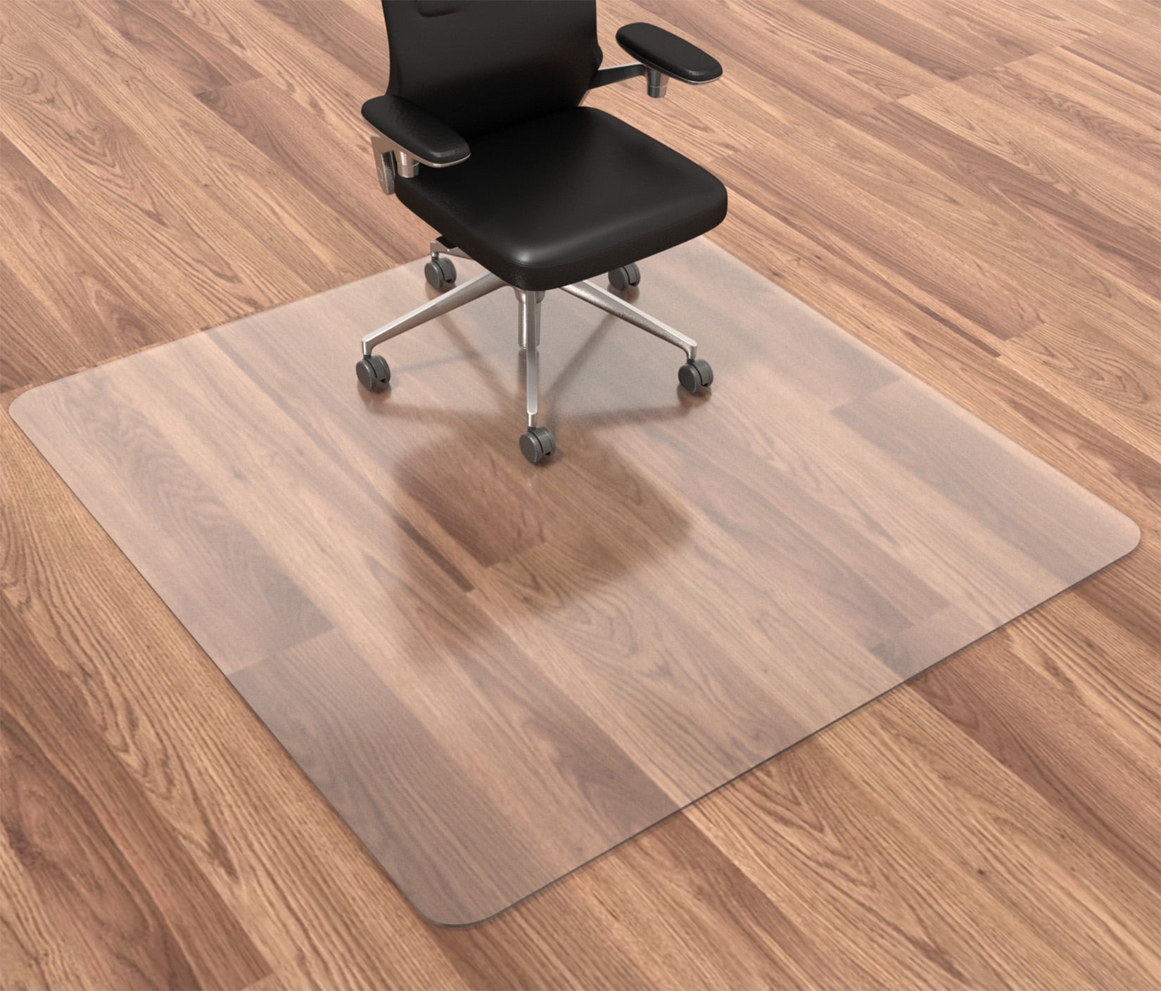 HOMEK Crystal Clear Chair Mat for Hardwood Floor, 48”x 36” 1/8” Thick -  Heavy Duty Office Mats, Plastic Chair Mat for Hard Floors, Computer Desk  Chair Floor Mat - BPA and Phthalates Free 