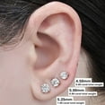 thumbnail image 4 of Round CZ Stud Earrings Hypoallergenic & Sterling Silver Cubic Zirconia - 5.25mm (1.00cttw) Rose Gold Plated, 4 of 7