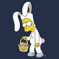 thumbnail image 2 of Men's The Simpsons Easter Bunny Bart Simpson  Graphic Tee Navy Blue Heather Large, 2 of 4