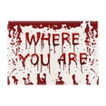 thumbnail image 2 of TIMIFIS Linen Placemat Halloween Graffiti Printing Placemat New Red Letter Linen Table Mat Border Home Table Decoration Insulation Mat Placemats Kitchen Gadgets, 2 of 6