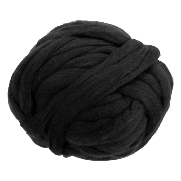 Uxcell Needle Felting Wool, 16Oz Nature Fibre Wool Yarn Roving for Wet Felting, Handcrafts (Black)