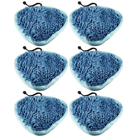 6 Pack Felji T1 Heavy Duty Deluxe Coral Microfiber Pads For H2O Steamboy