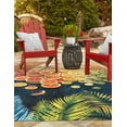 thumbnail image 2 of Unique Loom Outdoor Coastal Collection Area Rug - Citrus (5' 3" x 8' Rectangle Multi/Blue), 2 of 8