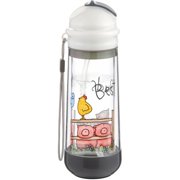 drinkadeux™ Sip Art 14 oz. Double Wall Glass Bottle with Straw, Pebble/Best