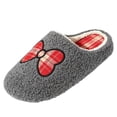 thumbnail image 3 of Fnooota Womens Fuzzy Slippers, Warm Comfort Non Slip Winter House Slippers Home Shoes Gray Size 9-9.5, 3 of 7