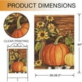thumbnail image 2 of Fall Pumpkin Sunflowers Home Decorative House Flag, Autumn Garden Yard Outside Buffalo Plaid Check Decor Flag, Thanksgiving Farmhouse Decoration Seasonal Outdoor Large Flag Double Sided 28 x 40, 2 of 6