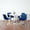 Blue, variant on Roundhill Furniture Aufurr 5-Pc Dining Set, White Round Dining Table with 4 Chairs, Green