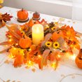 thumbnail image 5 of Lyacmy 18 Inch Pumpkin Fall Wreaths for Front Door Fall Decorations for Home,Orange Fall Front Door Wreath with Maple Leaves for Fall Decor Outdoor Indoor Thanksgiving, 5 of 8