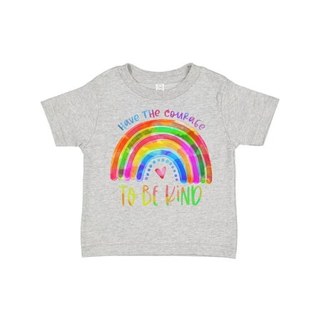 

Inktastic Have the Courage to Be Kind Watercolor Rainbow Gift Toddler Boy or Toddler Girl T-Shirt