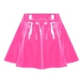 thumbnail image 5 of Hontri Skirt, Women's Solid Color Glossy Carnival Pleated Skirt Half Skirt Miniskirt Pink Xxl under $10, 5 of 9