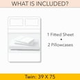 thumbnail image 6 of PRATYUX Twin 3-PC (1 Fitted + 2 Pillowcases) Set 400-Thread Count Soft Breathable Sateen Weave Egyptian Cotton, 25" Deep - Taupe, 6 of 7