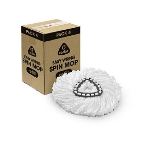 O-Cedar EasyWring Microfiber Spin Mop Refill Power 4Pk 