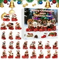 thumbnail image 1 of 2025 Adorable 2D Christmas Dog Ornament Advent Calendar Set with 24 Double Flat Boots and Lifelike Festive Patterns for Holiday Countdown, 1 of 6