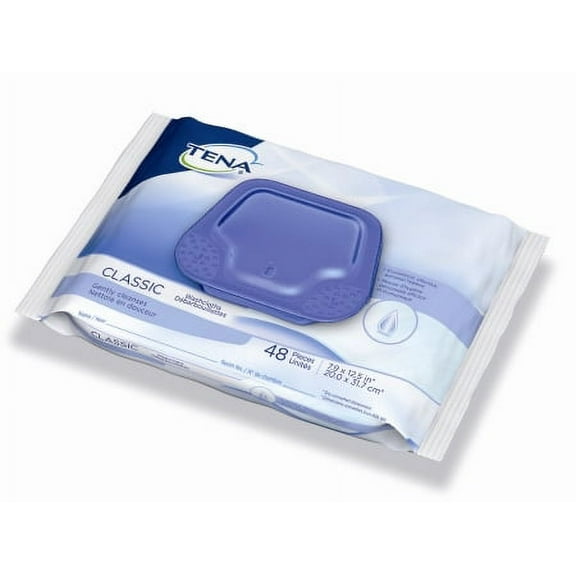 Tena Classic Bath Wipe 7.9 X 12.5 Inch Soft Pack-Pack of 48