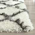 thumbnail image 5 of SAFAVIEH Moroccan Luvenia Geometric Shag Area Rug, Ivory/Grey, 4' x 6', 5 of 5