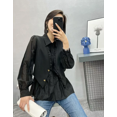 thumbnail image 1 of Camisa de manga larga con ilusión para mujer de Vestpolo, dos piezas, con bloques de color, ropa elegante para ir al trabajo, 1 of 4