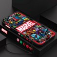 thumbnail image 3 of Funda de teléfono con póster de Los Vengadores de Marvel para Apple iPhone 15 14 13 12 11 Pro Max Plus 8 7 SE, funda Capa de cuerda izquierda líquida, 3 of 5