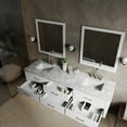 thumbnail image 4 of Castor 80 in W White Double Bath Vanity, Carrara Marble Top, Faucet Set, and 36 in Mirrors, 4 of 10