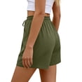 thumbnail image 7 of Kaemgyyd Linen Shorts Women Casual Wide Leg High Waisted Summer Shorts Comfy Solid Color Drawstring Shorts with Pockets, 7 of 7