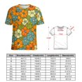 thumbnail image 2 of Nostalgic Vintage Floral T Shirts Basic T-Shirt Short Sleeve Ladies Tee Shirt Summer Graphic Clothing, 2 of 6