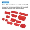 thumbnail image 4 of Unique Bargains 65 Pcs Capuchon de Conduit de Port d'Ordinateur Portable 13 Types de Prises Capuchon pour Portable Ordinateur Portable PC Ordinateur, USB/VGA/Prises Audio/SD, Rouge, 4 of 7