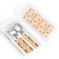 thumbnail image 4 of Kdxio Autumn Gnomes Toddler Utensils Set - Kids Silverware Set, Set Kids Utensils Set with Case for Preschooler Children, 4 of 8