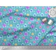 thumbnail image 2 of Soimoi Poly Georgette Fabric Leaves & Floral Artistic Print Sewing Fabric Yard 42 Inch Wide, 2 of 3