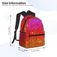 thumbnail image 3 of Goofa Rainbow Glitter Print Casual Backpack for Women Men,Waterproof High School Bookbag,Lightweight Travel Daypack,Classic College Backpack,Laptob Backpack, 3 of 6