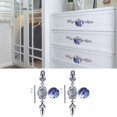 thumbnail image 3 of 2Pcs/Set Ceramic Cabinet Handle, Modern Simple Style Hand Painted Blue and White Porcelain Ceramic Cabinet Knobs for Kitchen/Dresser Drawer/Cupboard/Wardrobe[C], 3 of 9