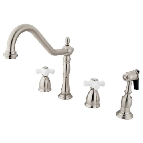 Kingston Br Kb1798pxbs Heritage 8 Inch Centerset Kitchen Faucet Kingston Br Kb1798pxbs Heritage 8 Inch Centerset Kitchen Faucet Satin Nickel